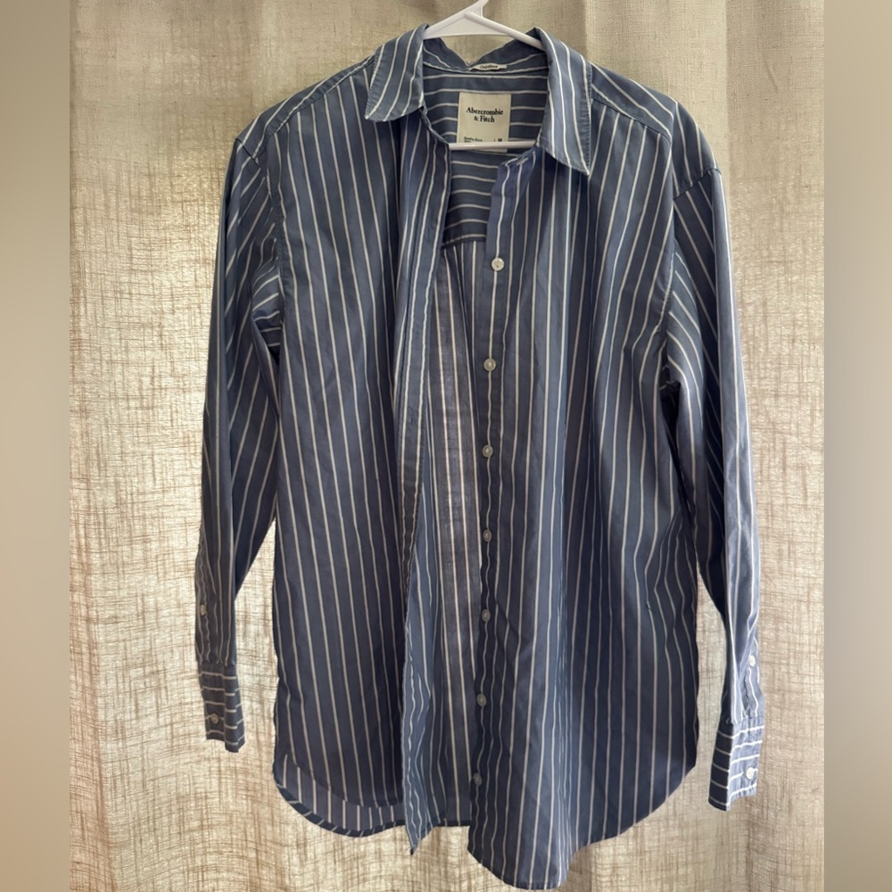 Abercrombie & Fitch Blue and White Button Down Shirt